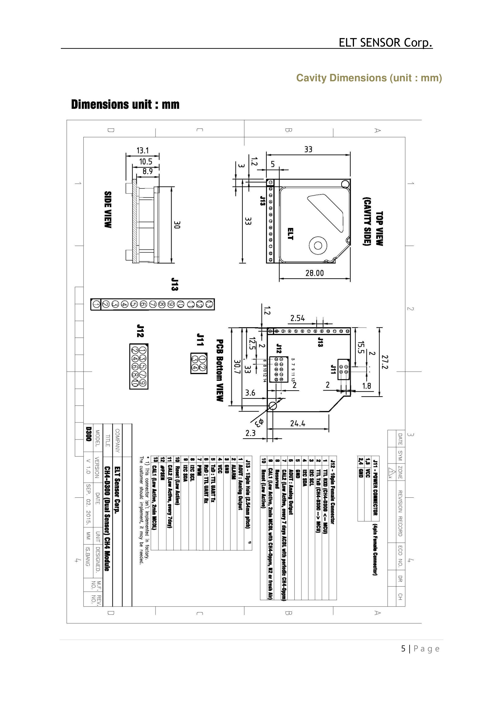 CH4-D3-3V ELT sensor датчик Метана CH4