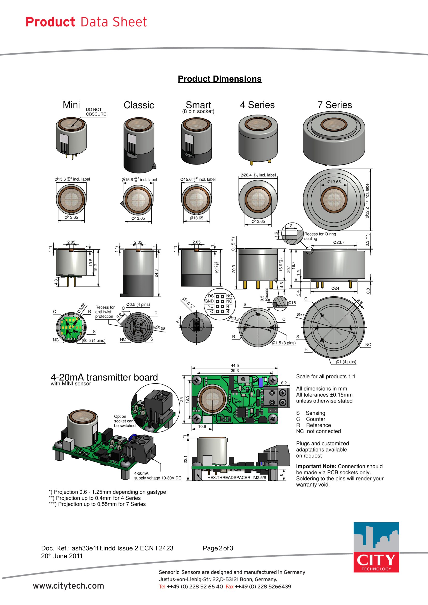 Sensorix AsH3 1 zero H2 Сенсор Арсина AsH3